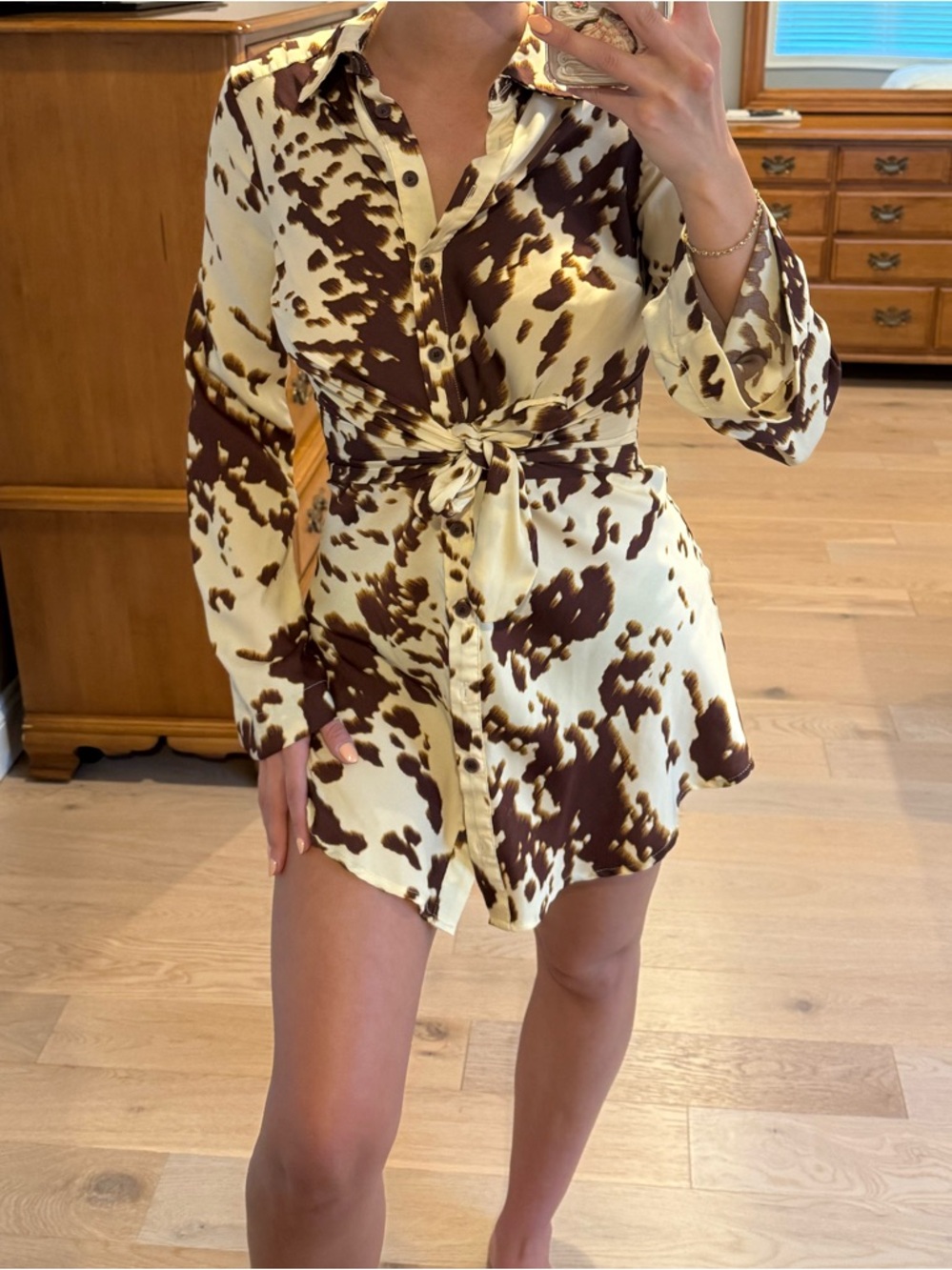 Cow print dress